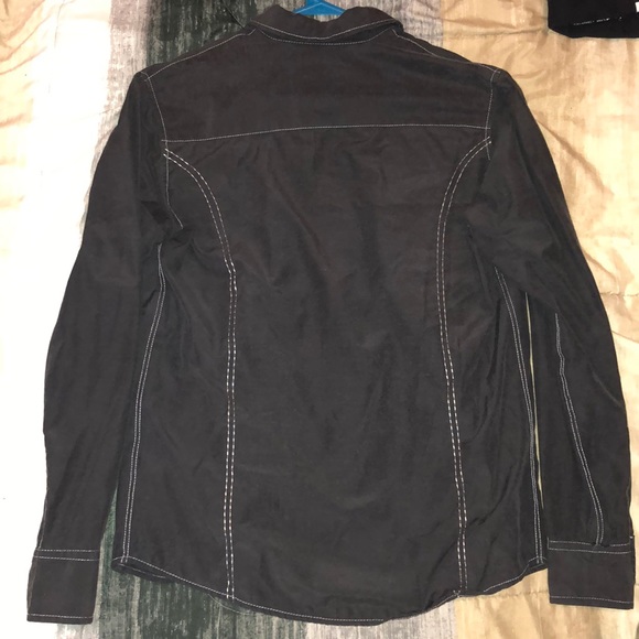 El General Red and green striped Black Button-up - Picture 5 of 5